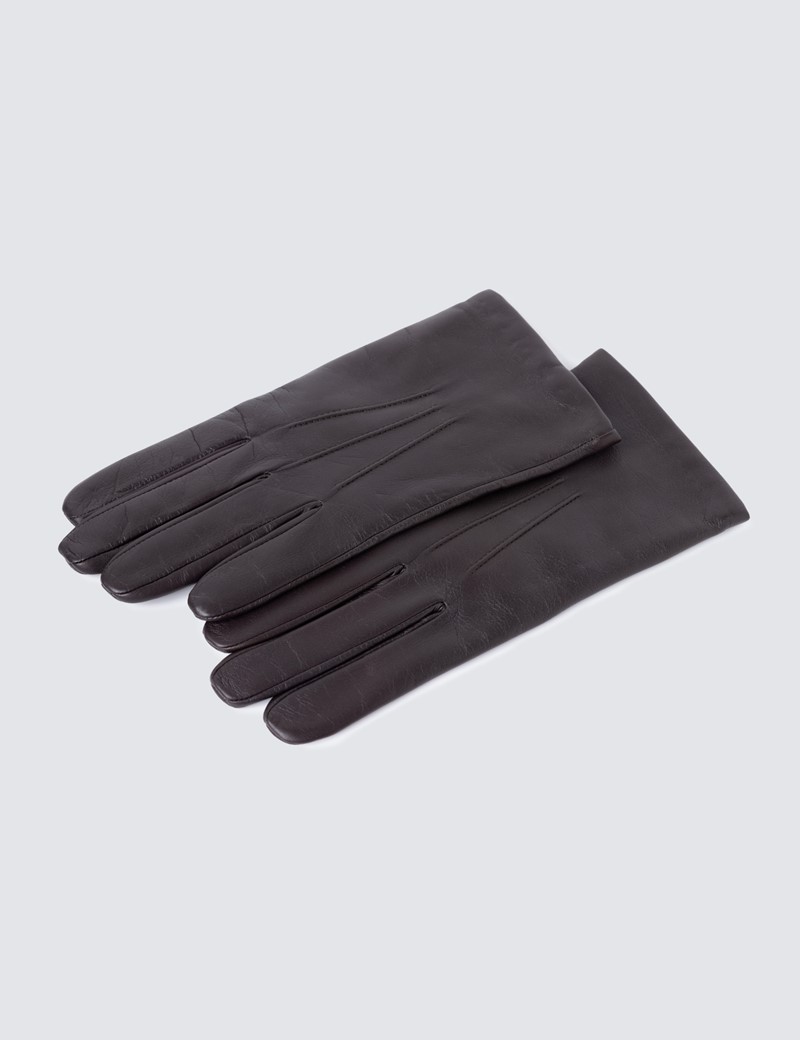 Men's Brown Hairsheep Leather Gloves