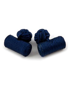 Seidenfässchen – Marineblau – Zylinder Manschettenknöpfe