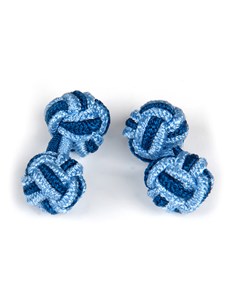 Men's Navy & Light Blue Silk Knot