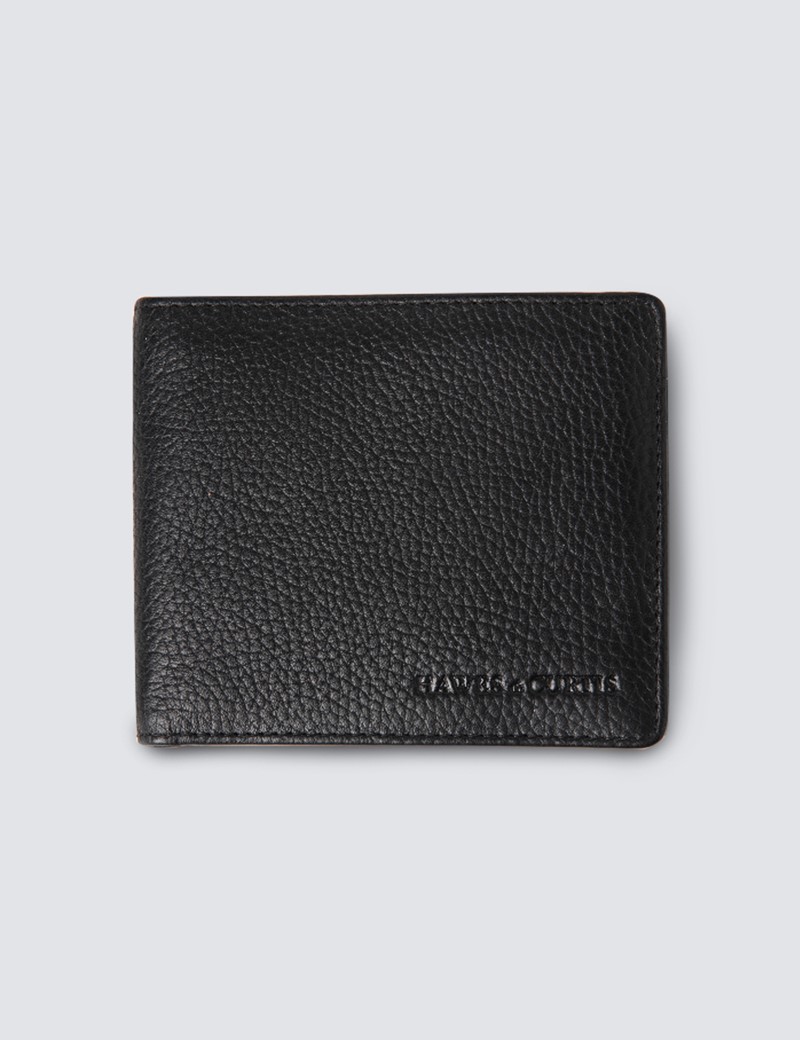 Black Wallet With Coin Pocket | Hawes & Curtis