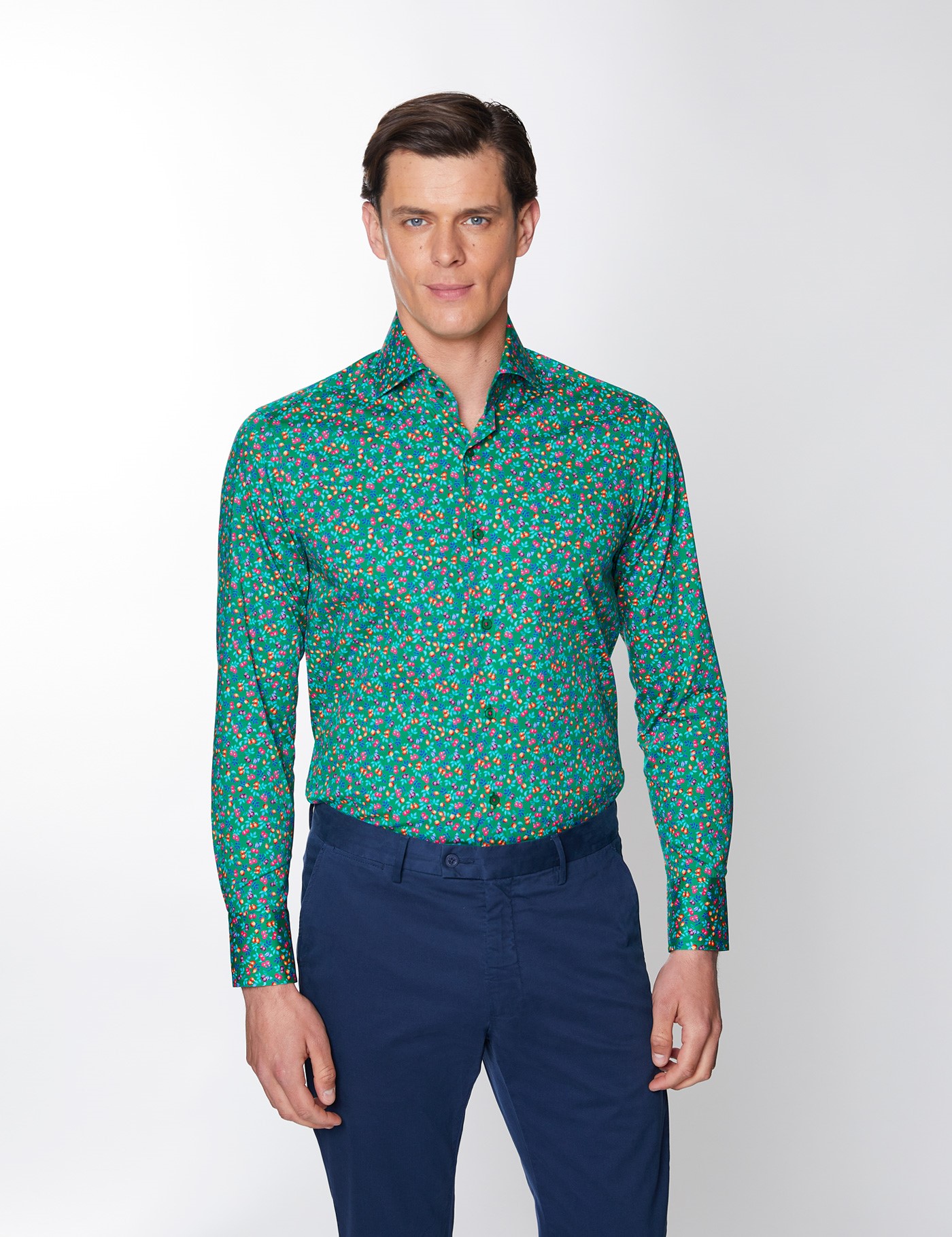 green floral shirts