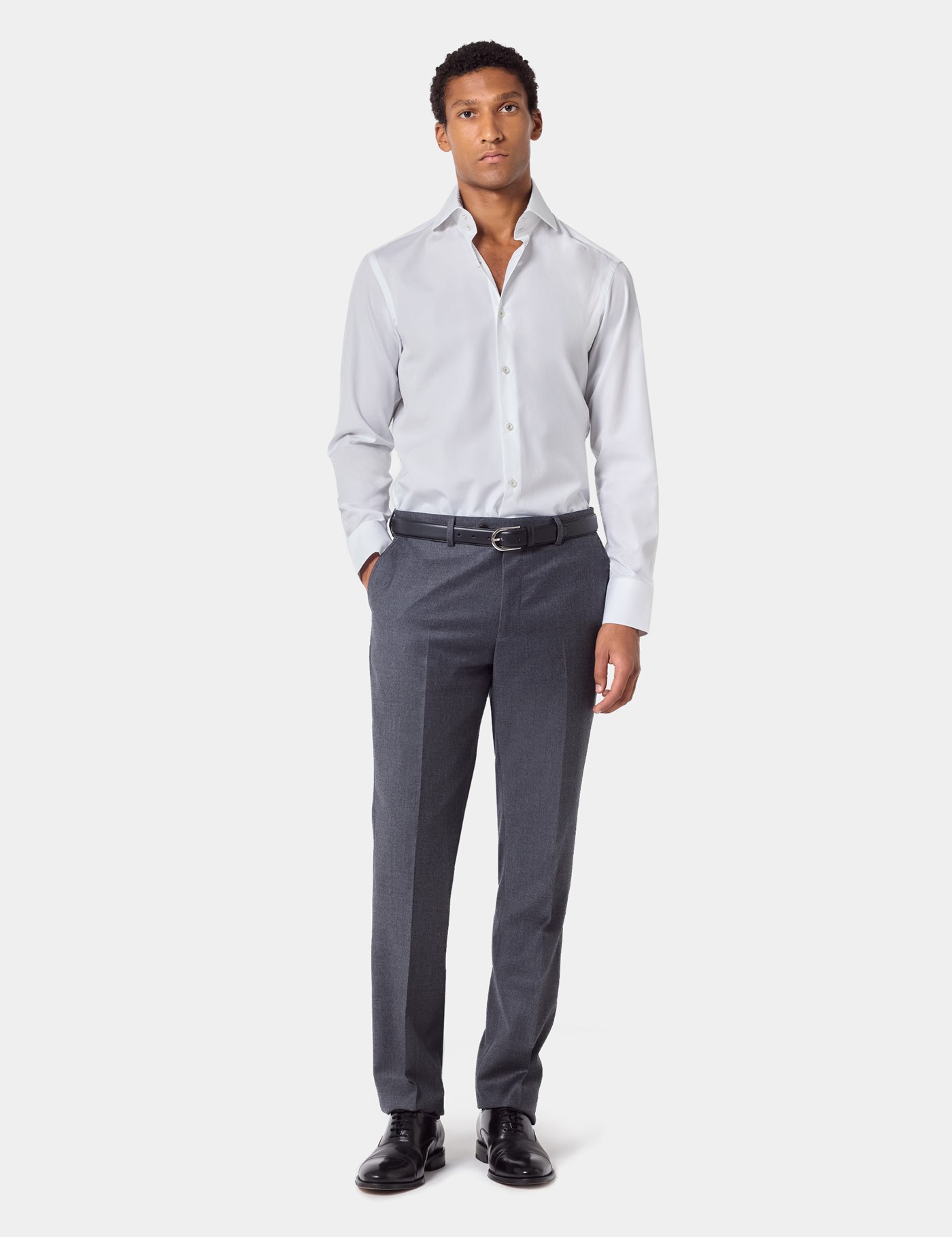 Hawes & Curtis Slim Fit White Curtis Shirt | Contrast Detail Size: XXXL image 2