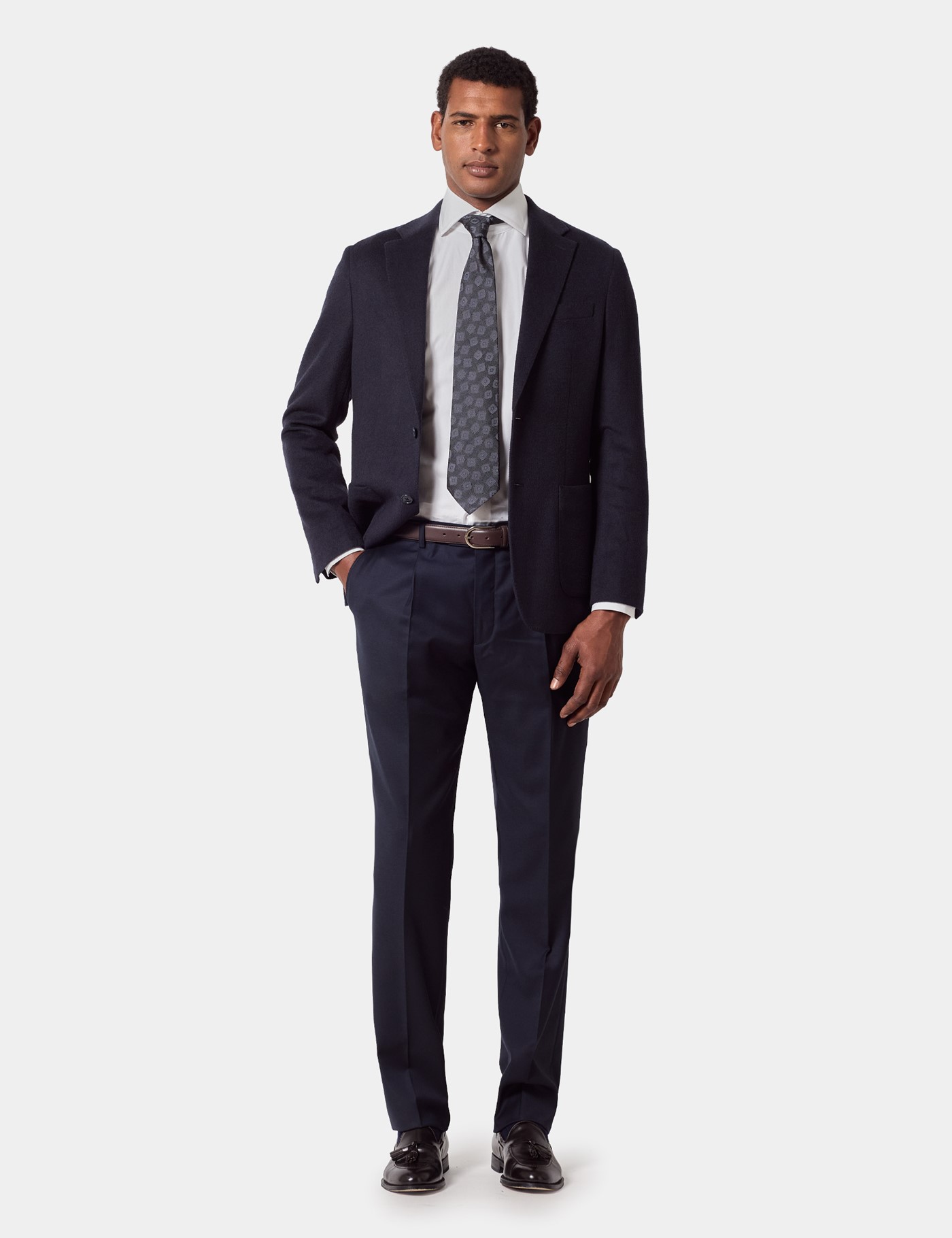 Hawes & Curtis Slim Fit White Curtis Shirt | Contrast Detail Size: XXL image 2