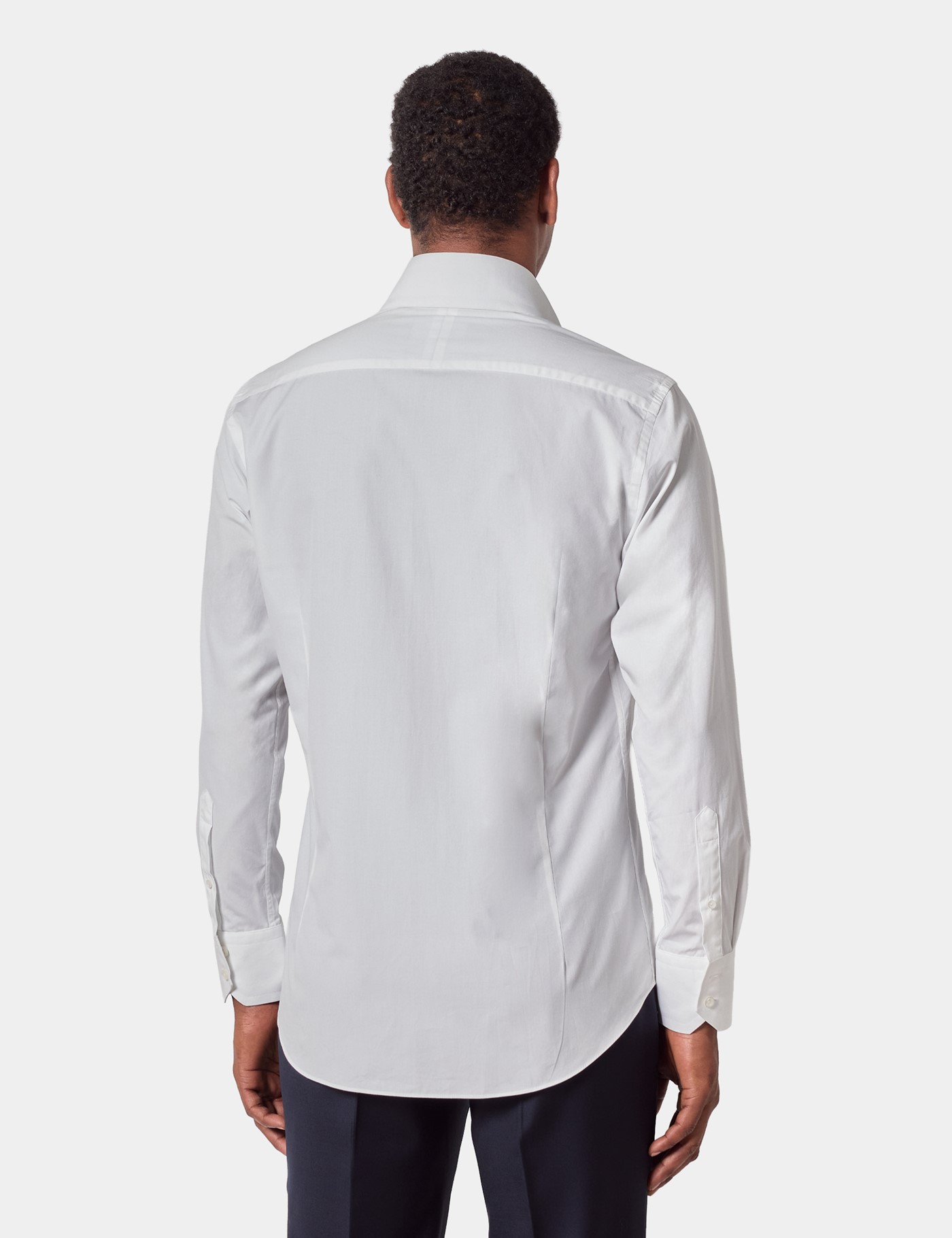 Hawes & Curtis Slim Fit White Curtis Shirt | Contrast Detail Size: XXL image 4