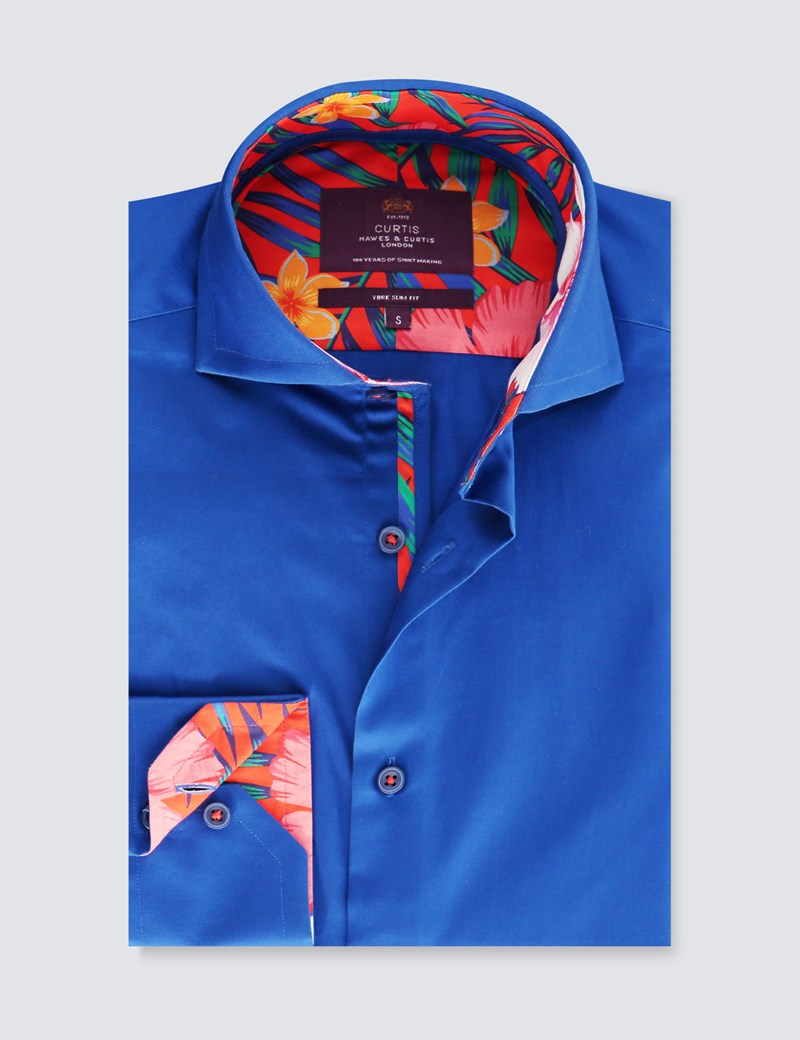 electric blue shirt men's