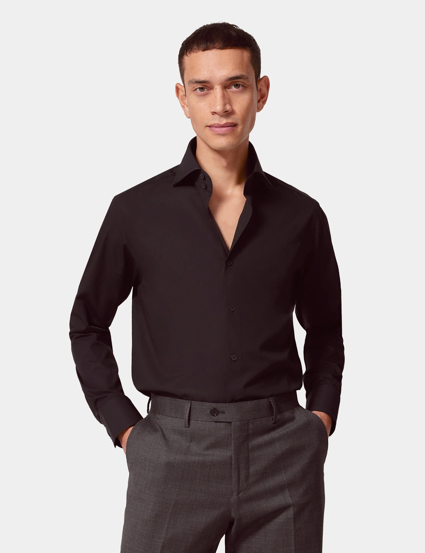 & Slim Fit Poplin Shirt