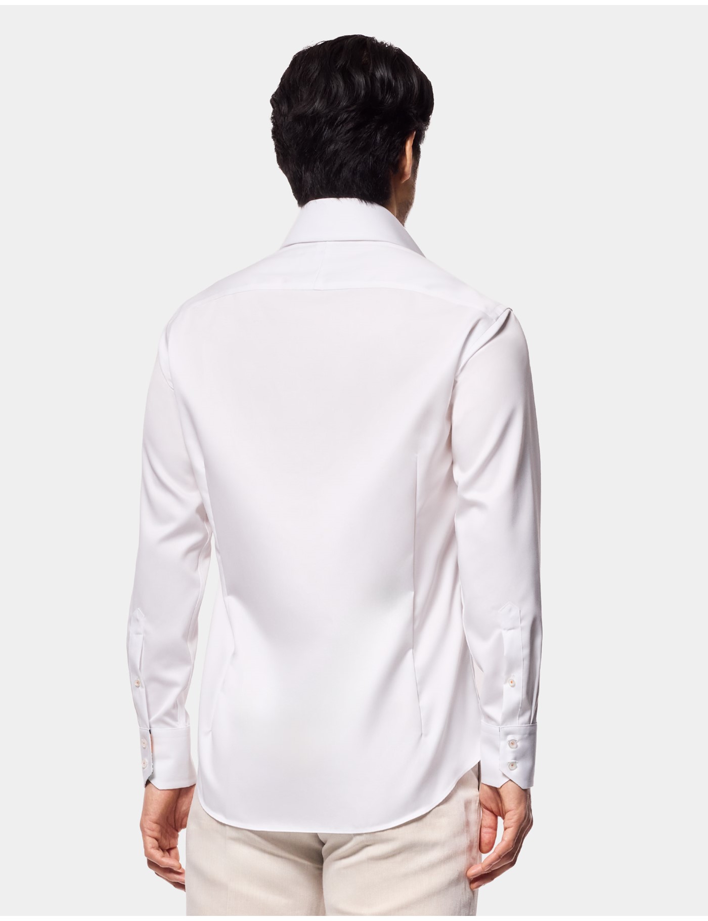 Hawes & Curtis Slim Fit White Twill Non-Iron Curtis Shirt | Contrast Detail Size: XXL image 4