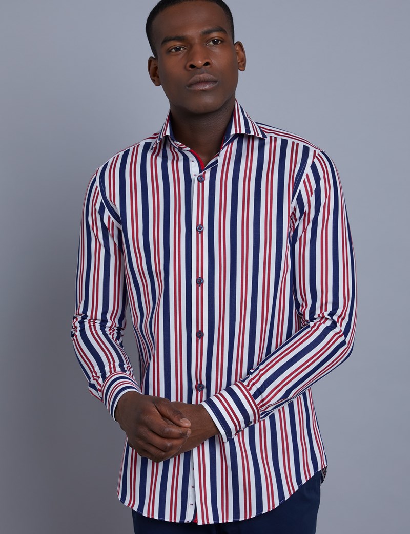 red stripe shirt men