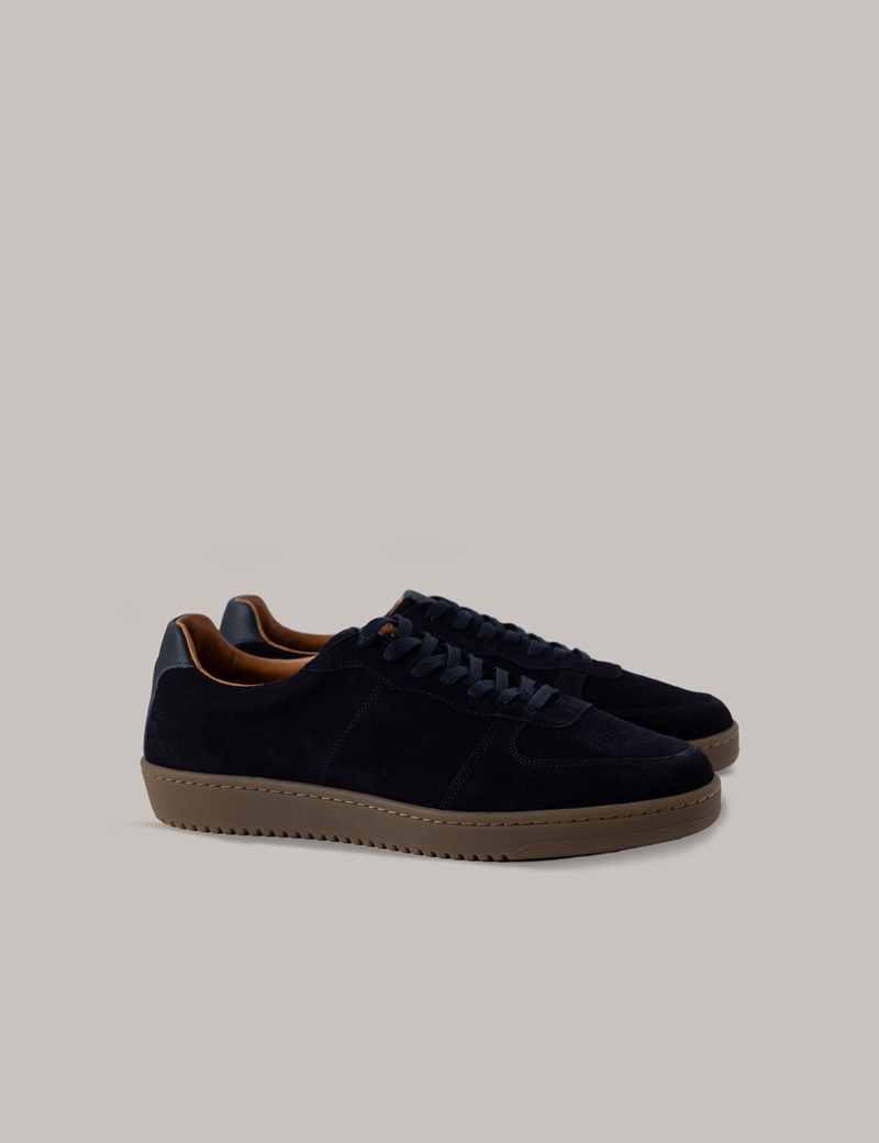 navy suede trainers ladies