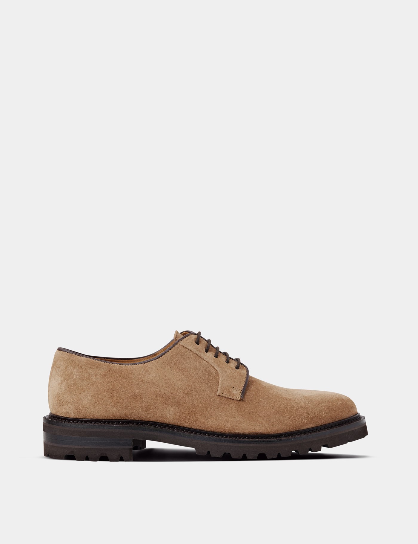 Hawes & Curtis Beige Chunky Derby Shoe Size: 12
