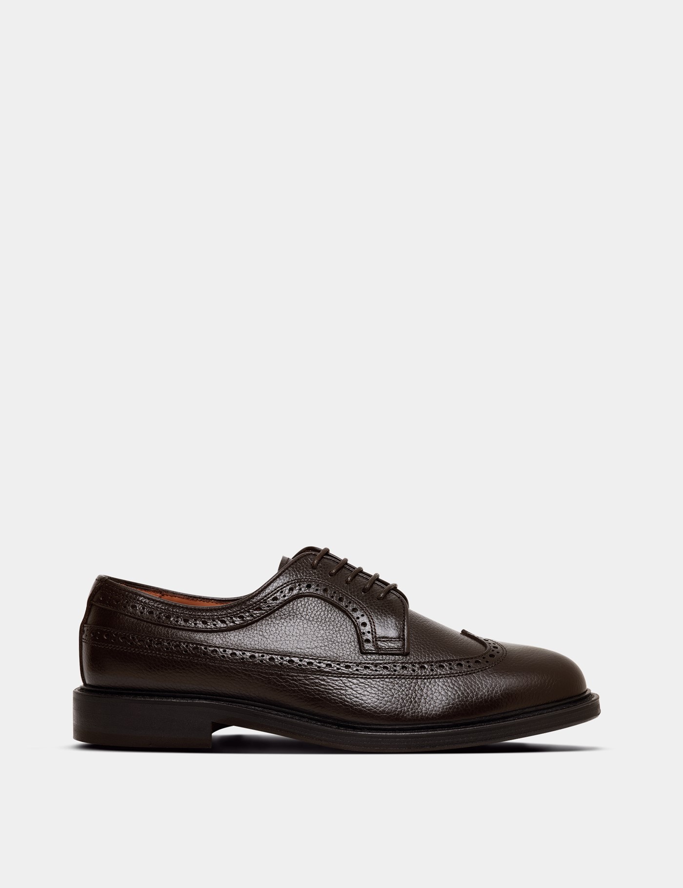 & Chocolate Brown Wingtip Brogue Shoe