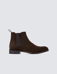Men's Brown Leather Suede Chelsea Boot