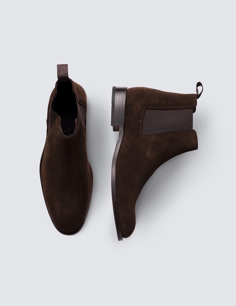 Business Schuhe – Chelsea Boots – Wildleder – Braun