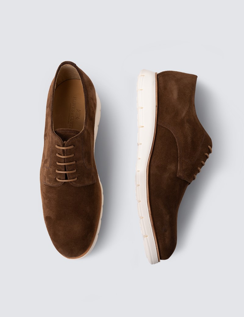 Men’s Brown Suede & Leather Casual Shoes