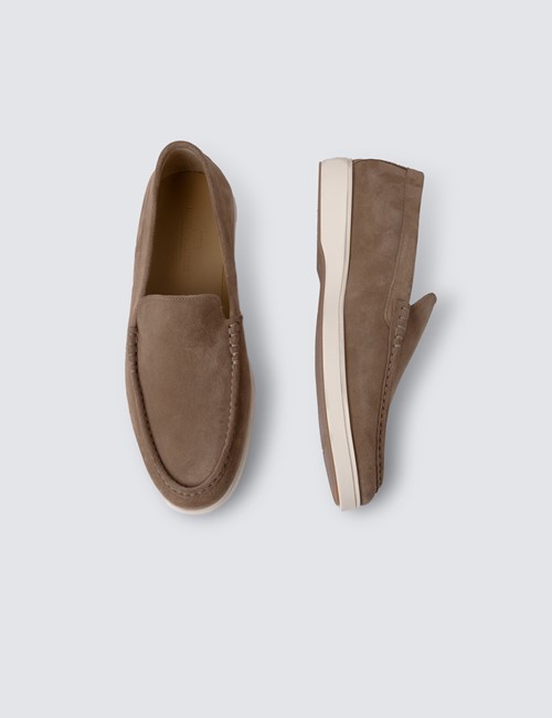 Men’s Tan Suede & Leather Casual Loafer