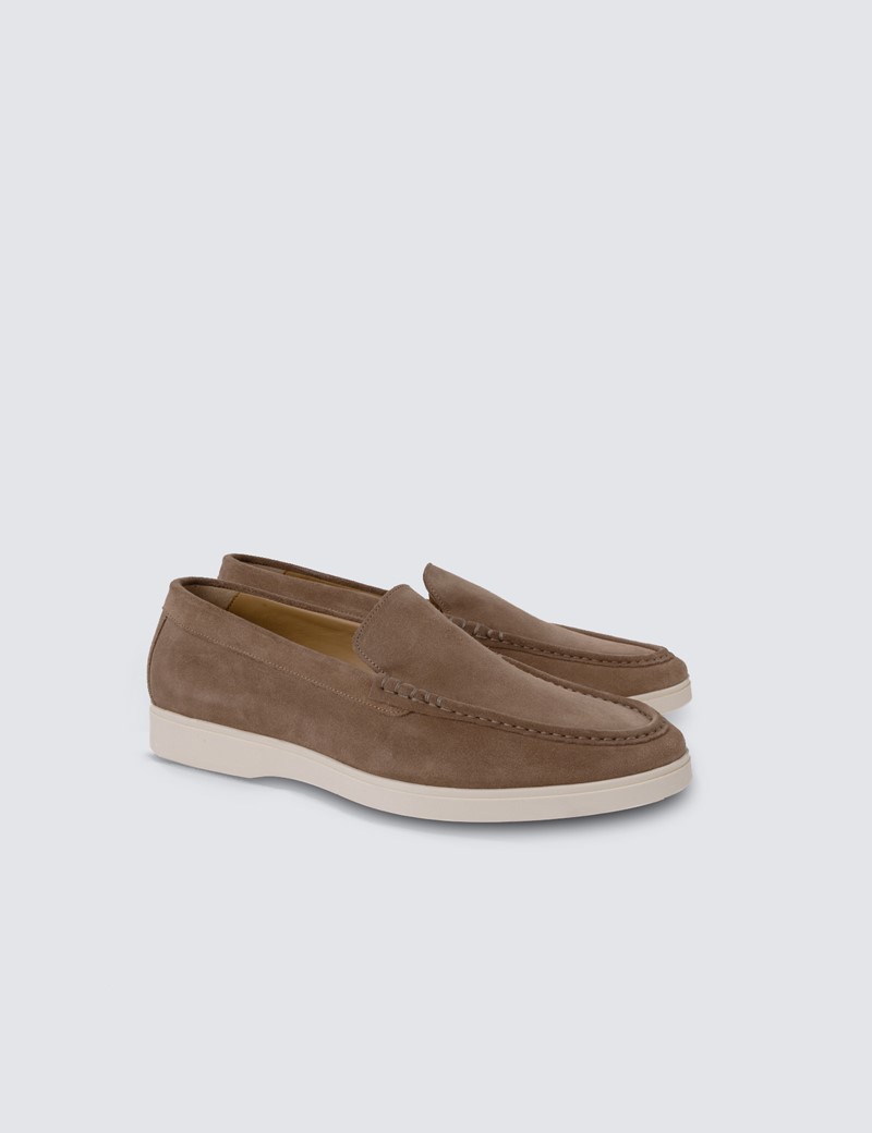 Men’s Tan Suede & Leather Casual Loafer