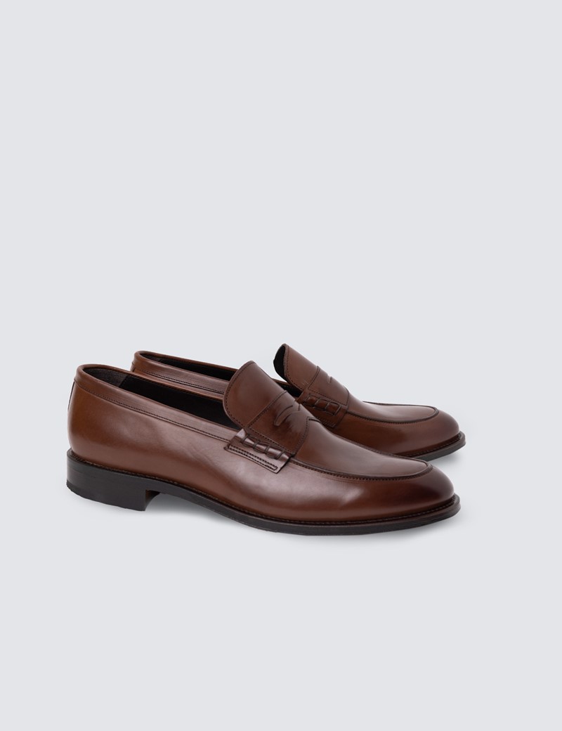 Men's Brown Leather Penny Loafer