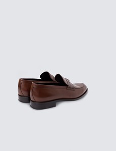 Men's Brown Leather Penny Loafer