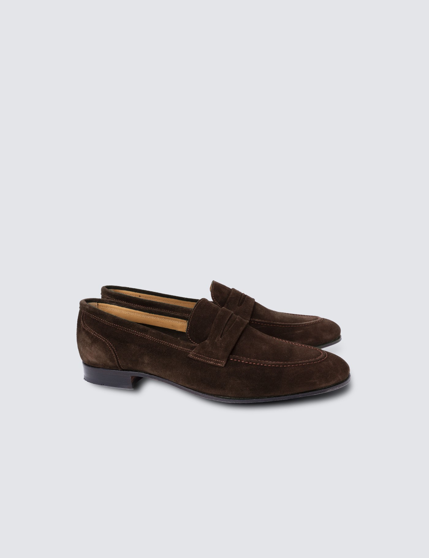 Men’s Brown Suede Loafers | Hawes & Curtis