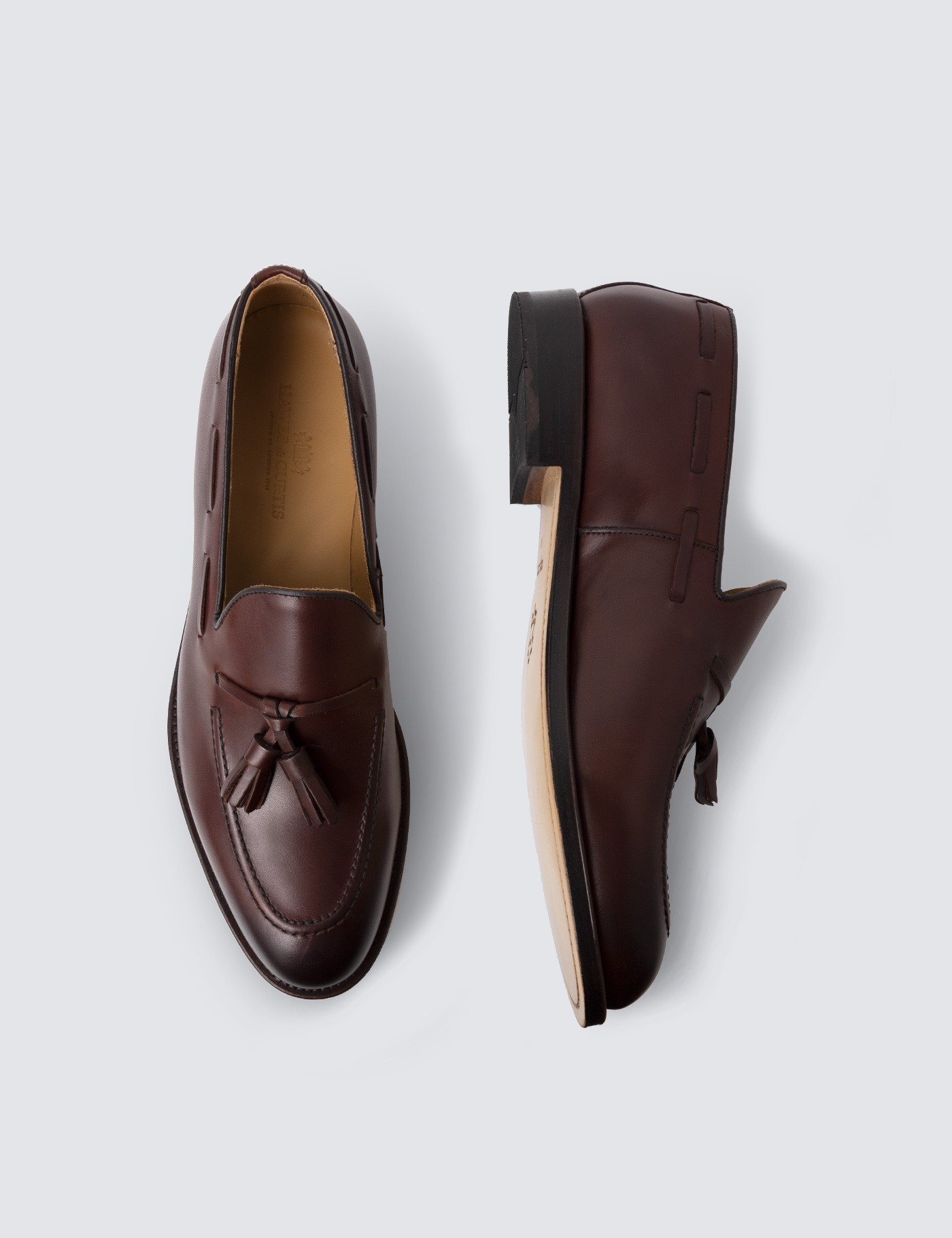 kontrol vidnesbyrd hovedvej Men's Burgundy Leather Tassel Loafer | Hawes & Curtis