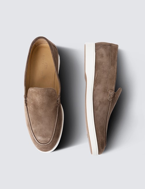 Tobacco Suede Leather Casual Loafer