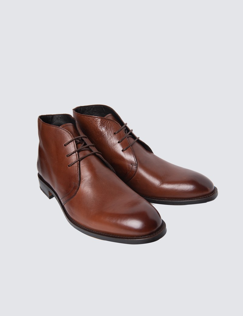 mens tan leather boots uk
