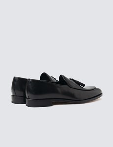 Men's Black Leather Tassel Loafer 