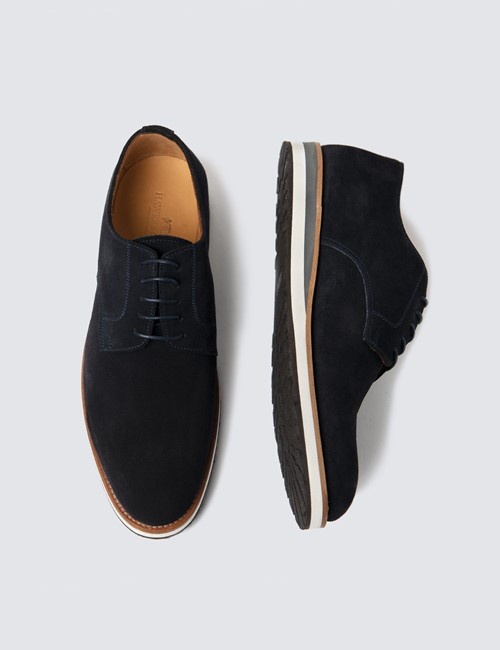 Men’s Navy Suede & Leather Trainers