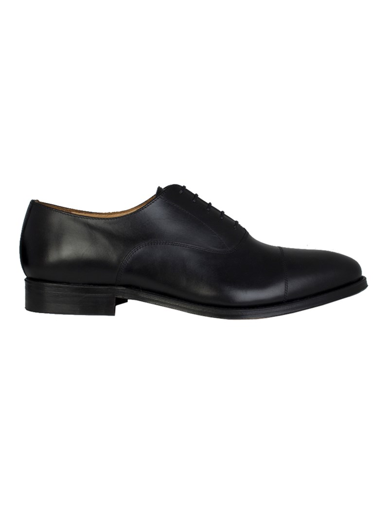 Men's Black Leather Oxford Shoe | Hawes & Curtis