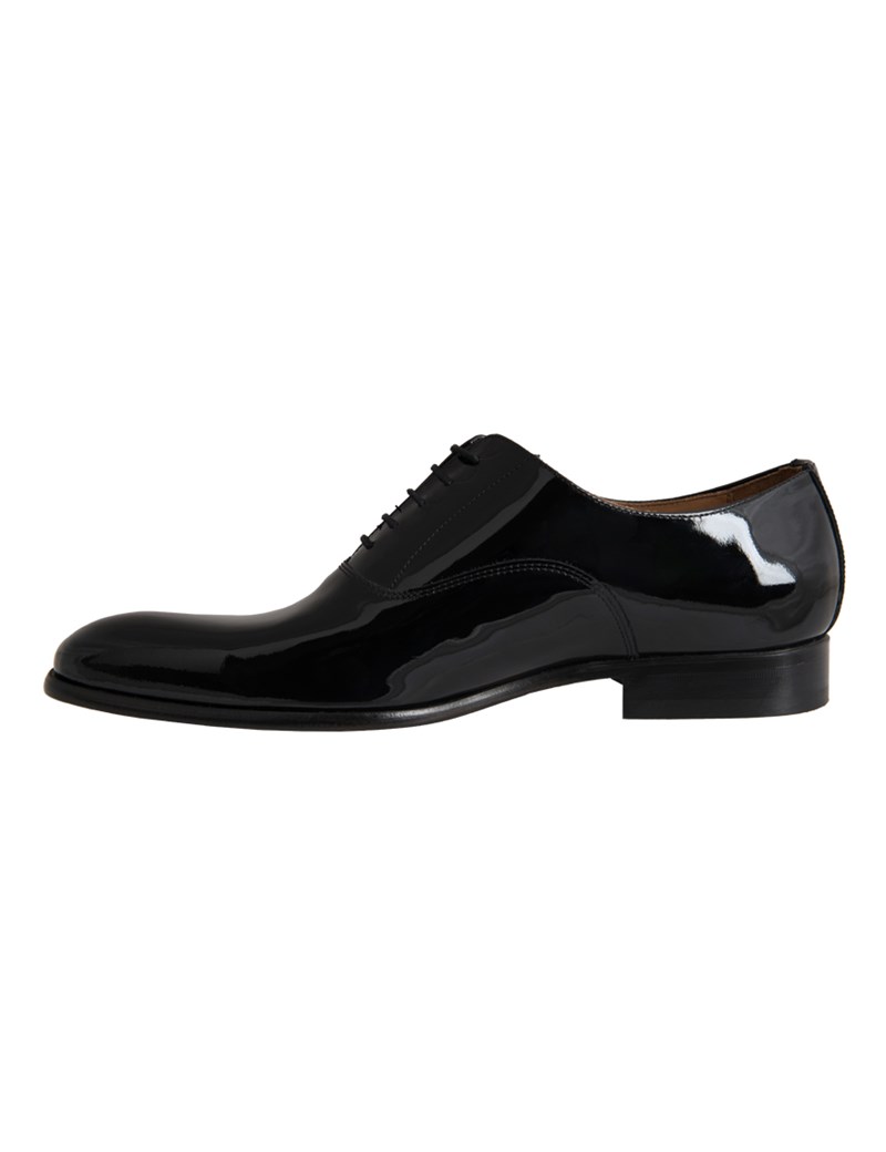 Men's Black Patent Lace Up Dress Shoe 
