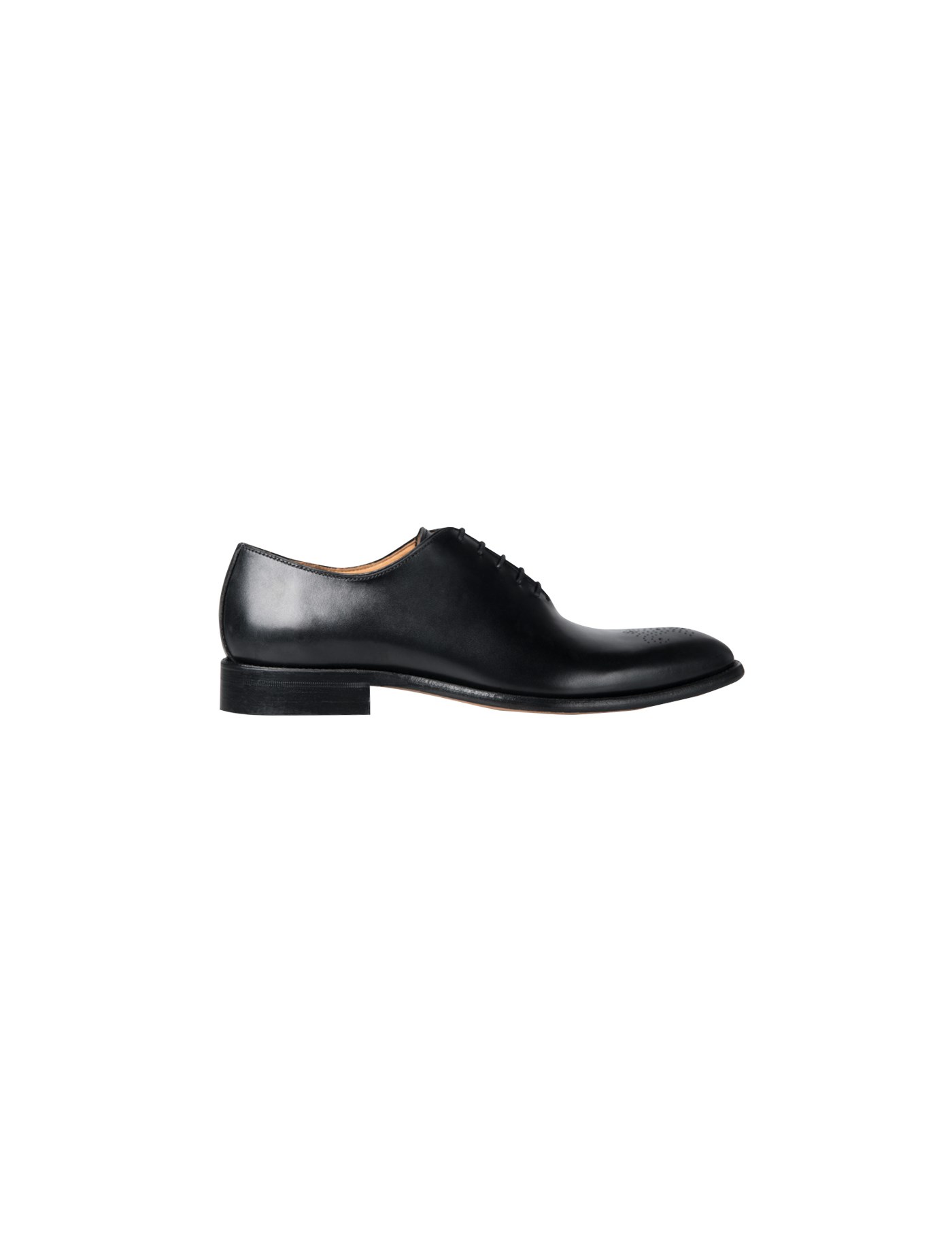 Men's Black Wholecut Shoe | Hawes & Curtis