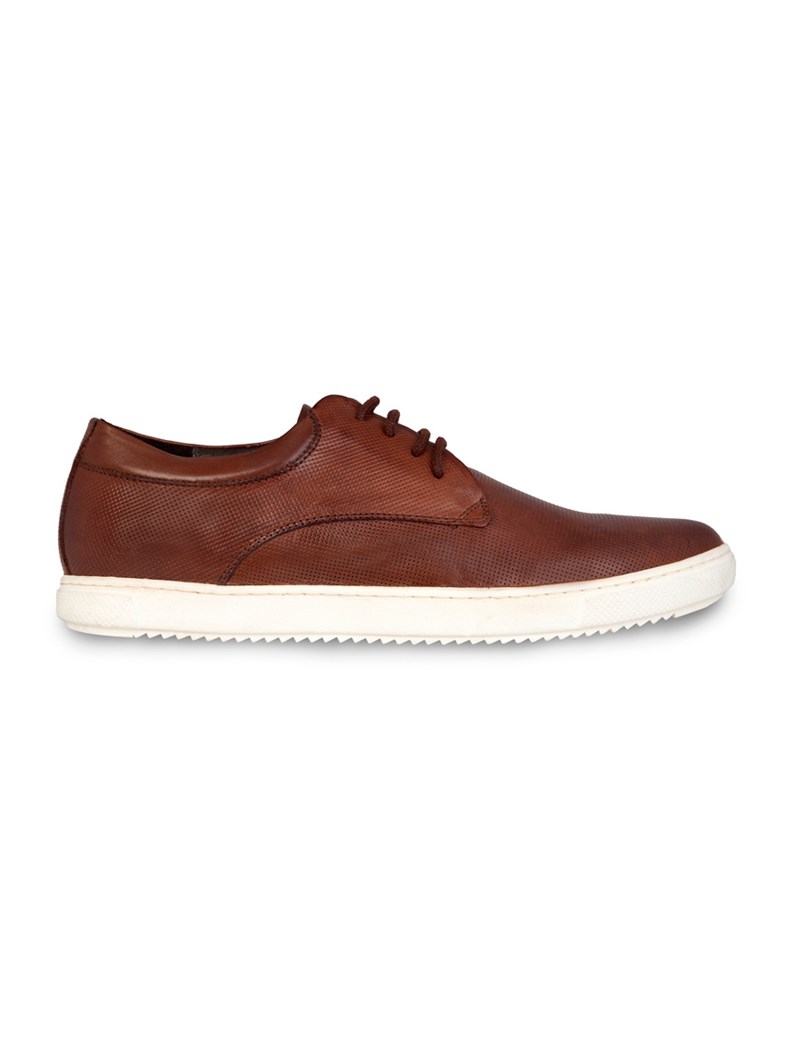Men's Brown Leather Deck Shoe | Hawes & Curtis