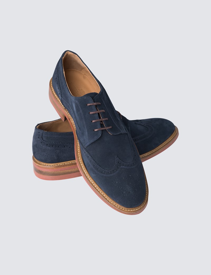 mens navy brogues
