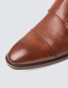 Men's Brown Leather Monk Shoe 