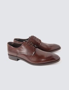 Men's Brown Leather Wholecut Shoe
