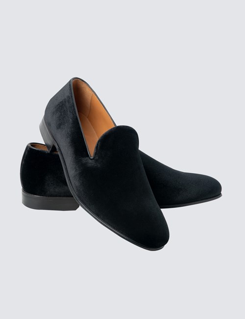 black velvet evening shoes