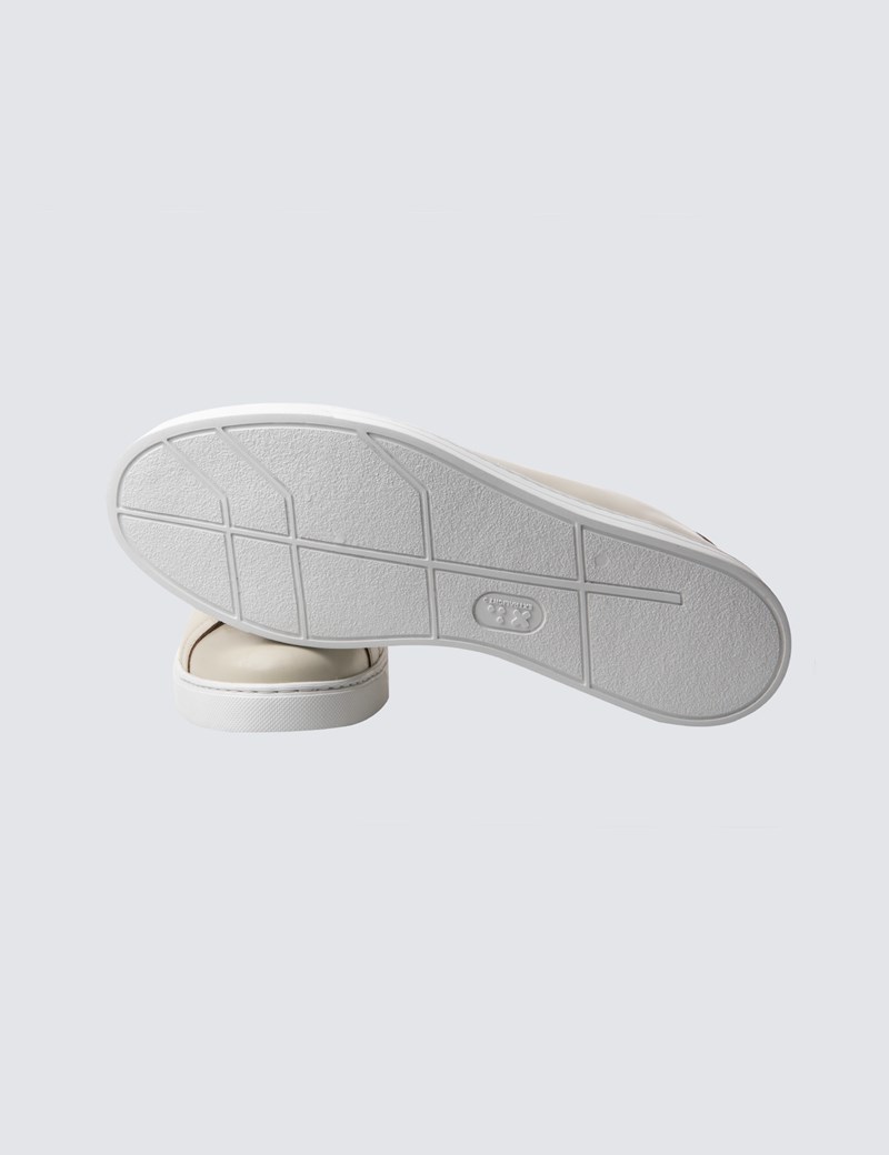 mens white leather trainers