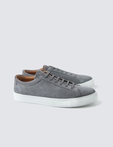 grey suede trainers