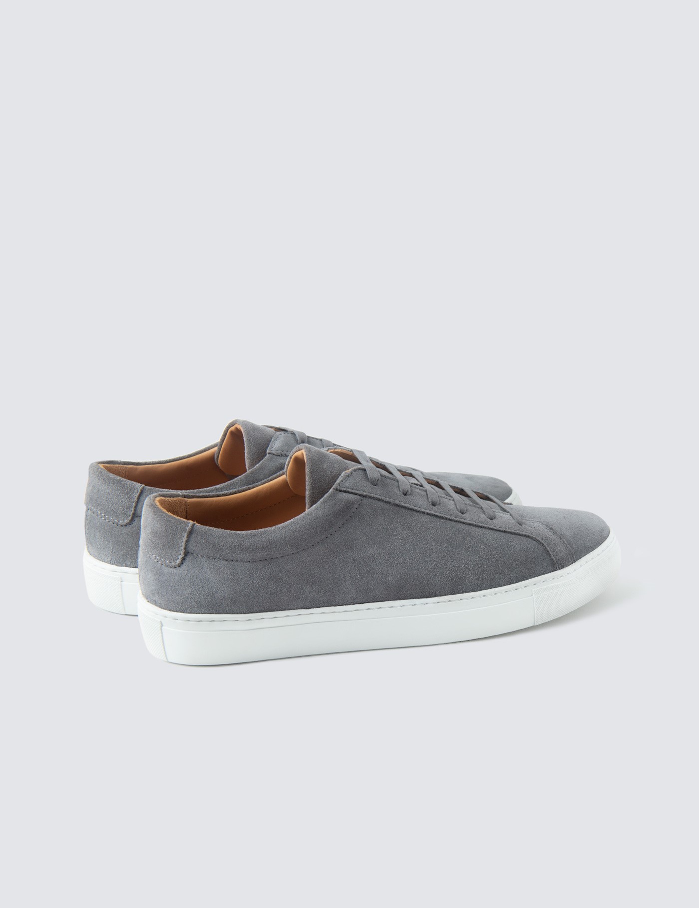 Suede & Leather Men's Trainers with Rubber outsole in Grey | Hawes ...