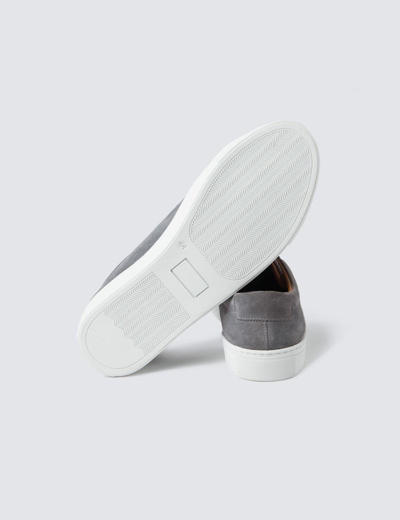 mens grey suede trainers