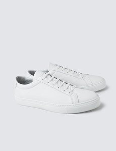 Men’s White Leather Trainers