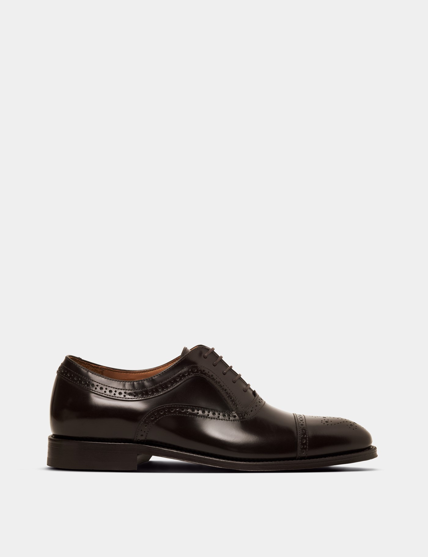 Hawes & Curtis Chocolate Brown Semi Brogue Shoe Size: 7