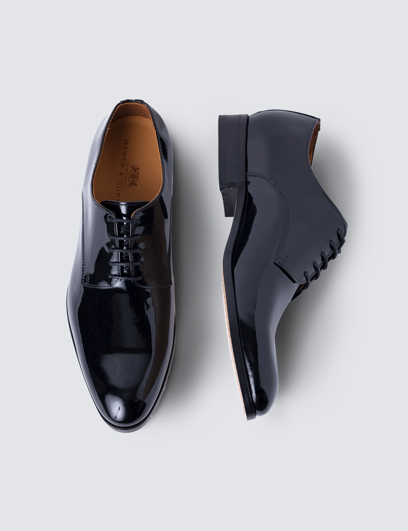 Men's Black Derby Lace Up Dress Shoe | Hawes & Curtis