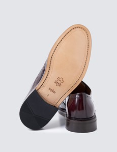 Men's Burgundy Leather Brogue Shoe