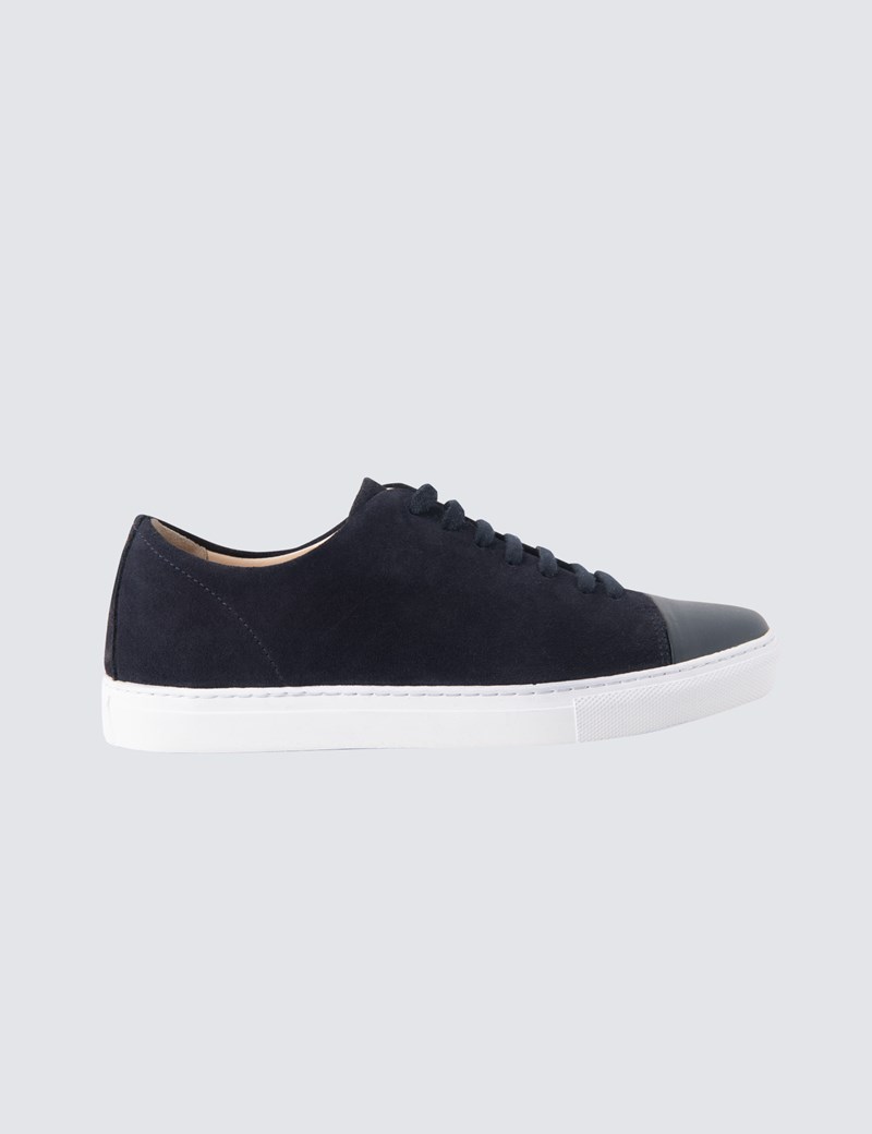 navy suede trainers ladies
