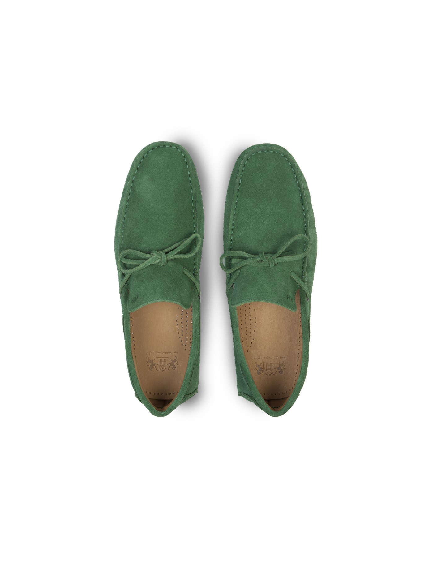 Men's Green Suede Driving Shoe Hawes & Curtis