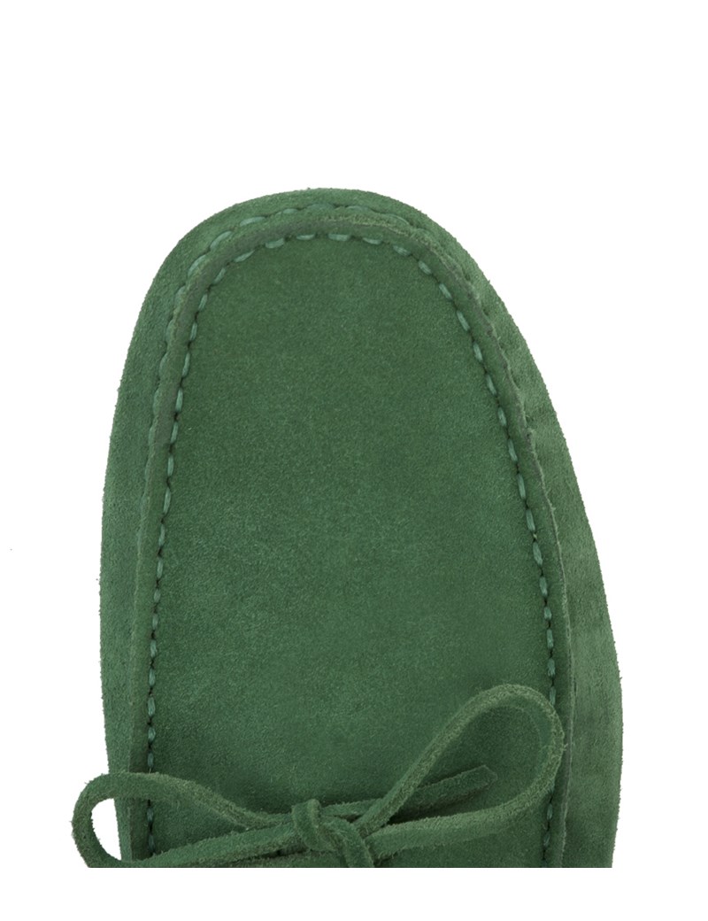 Men's Green Suede Driving Shoe Hawes & Curtis
