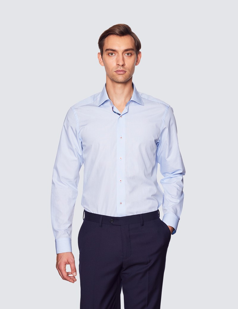 Men's Blue Slim Shirt