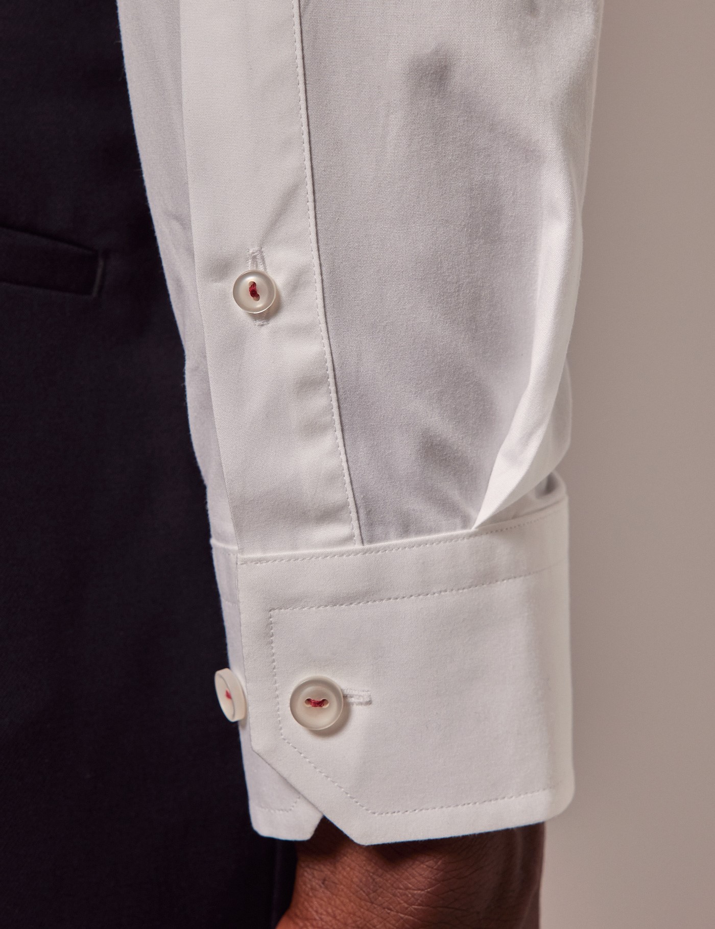 Hawes & Curtis Slim Fit White Curtis Shirt | Contrast Detail Size: XXXL image 4