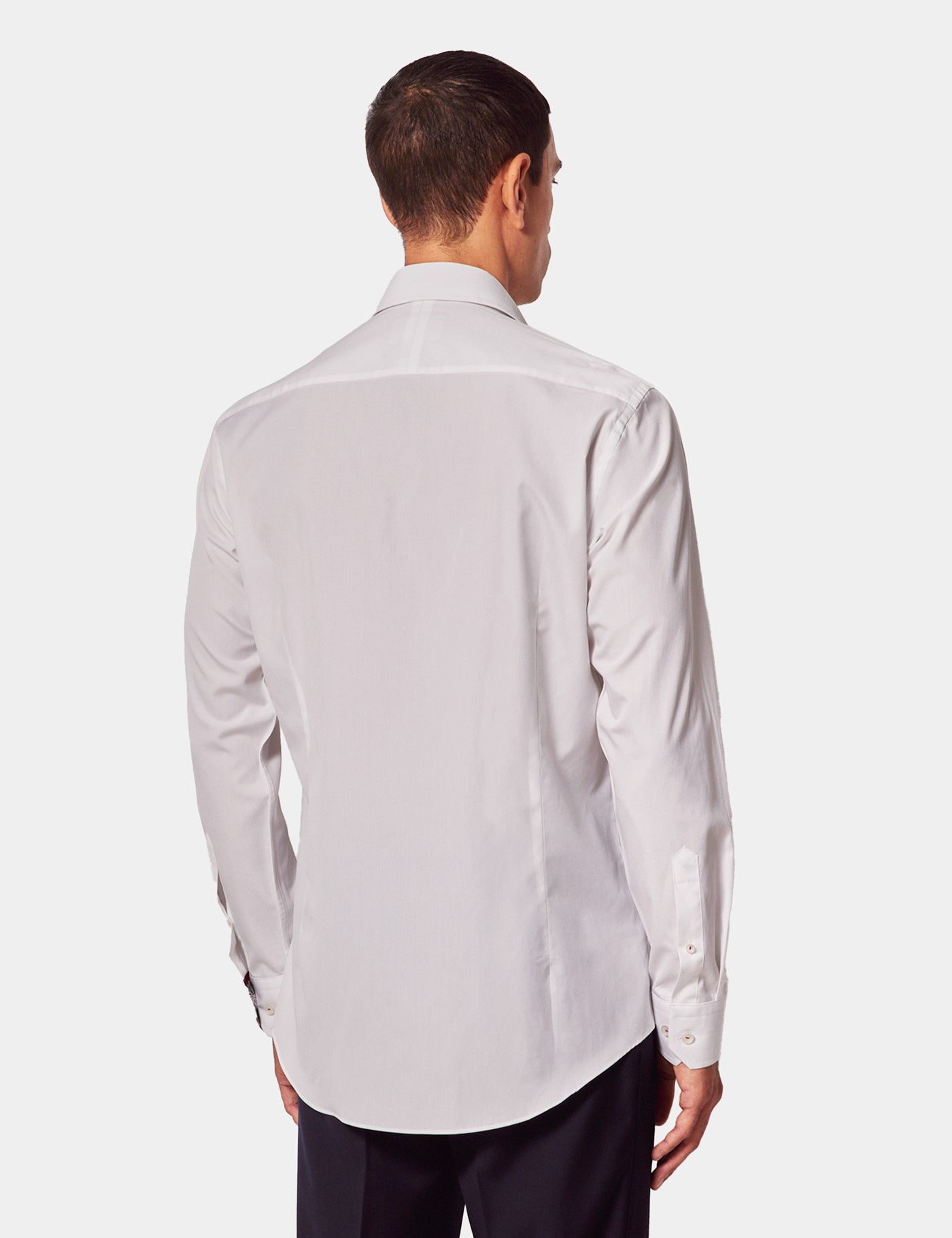 Hawes & Curtis Slim Fit White Curtis Shirt | Contrast Detail Size: XXXL image 3